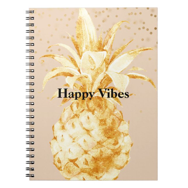 Cuaderno Piña de oro amarillo crema (Frente)
