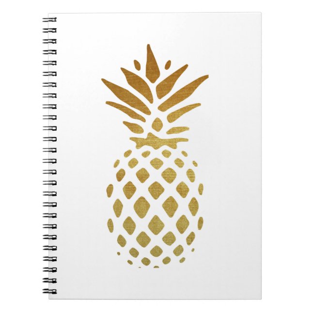 Cuaderno Piña de oro, fruta en oro (Frente)