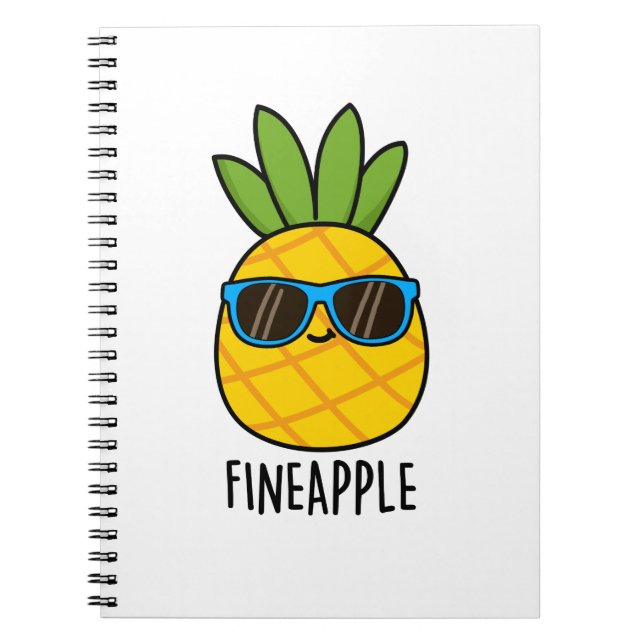 Cuaderno Piña Divertida y Genial Chiste de Piña (Frente)