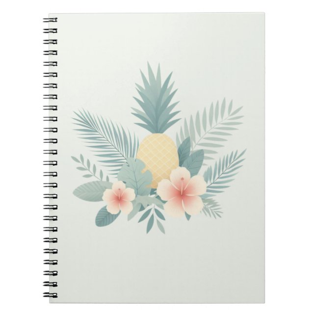 Cuaderno Piña floral y Hawaiana (Frente)