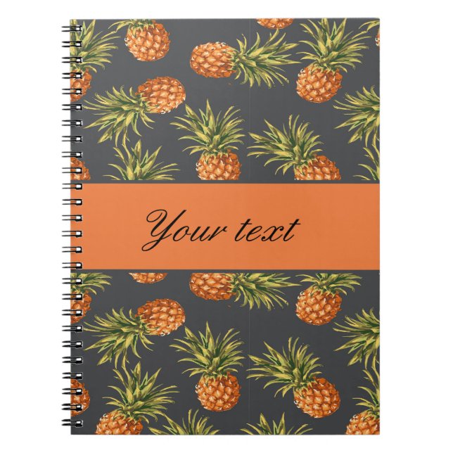 Cuaderno Piña personalizada de moda (Frente)