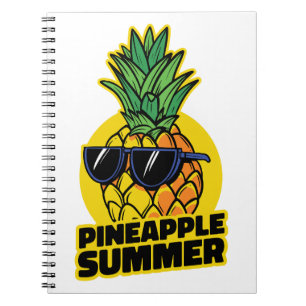 Cuaderno Piña Soleada: Vibraciones de Verano con Gafas de S