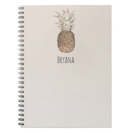 Cuaderno Piña Tropical Hawaiana Rústica