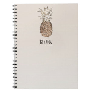 Cuaderno Piña Tropical Hawaiana Rústica