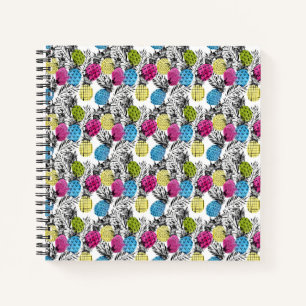 Cuaderno Piñas De Arte Pop Y Hojas De Palmilla