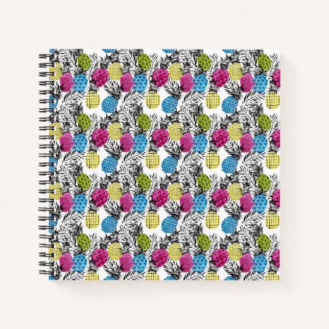 Cuaderno Piñas De Arte Pop Y Hojas De Palmilla (Anverso)
