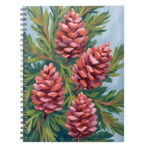 Cuaderno Piñas de Invierno   Pintura Acuarela de la Natural