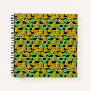 Cuaderno Piñas Doradas En Rayas