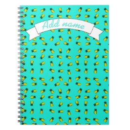 Cuaderno Piñas en fondo azul