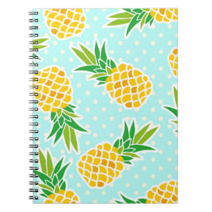 Cuaderno Piñas Exóticas: Polka Azul-Dot Diversión.