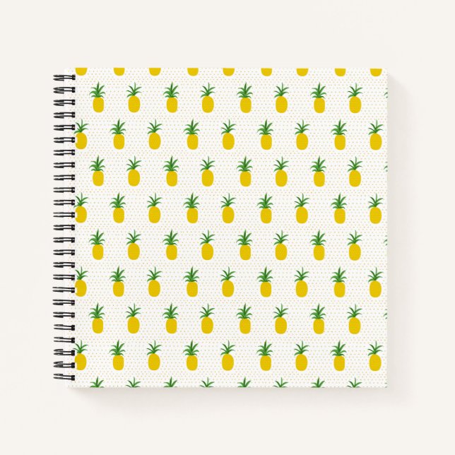 Cuaderno Piñas tropicales doradas (Anverso)