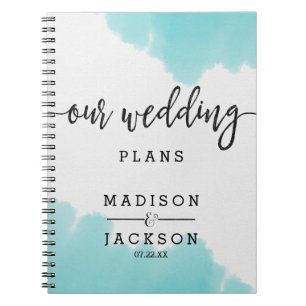 Cuaderno Pincel acuarela de Aqua Strokes Planner de boda