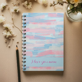 Cuaderno Pincel de arte pastel personalizado elegante