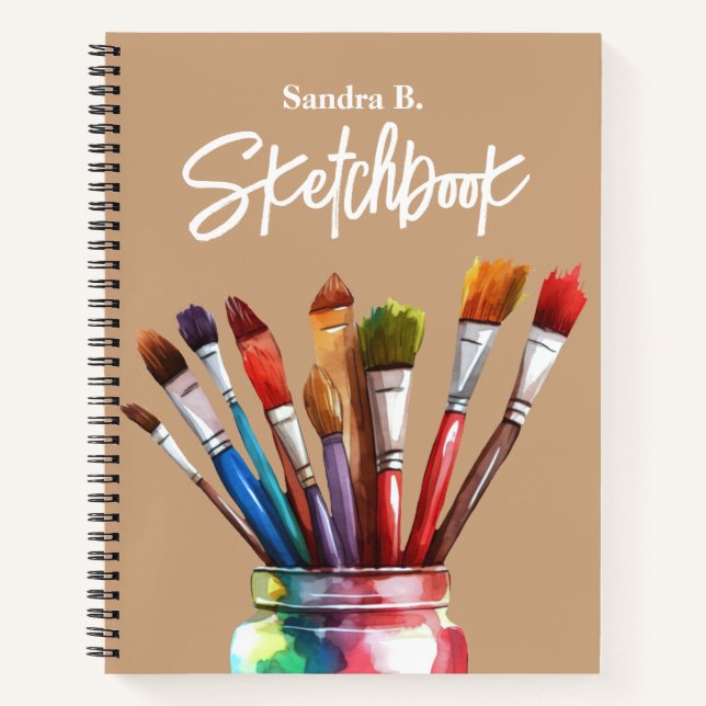 Cuaderno Pincel de artista personalizado Tan Sketchbook (Anverso)