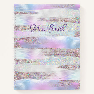 Cuaderno Pincel Purpurina Holográfico Faux Strokes Pearl Om