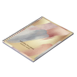 Cuaderno Pinceles de oro, cobre y gris