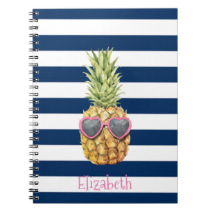 Cuaderno Pineapple Genial Rayas Azul Marino