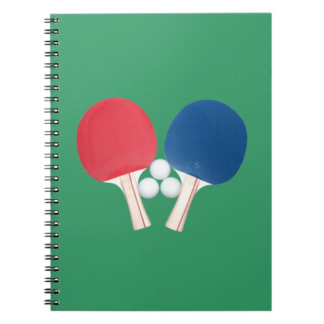 Cuaderno Ping Pong Paddles y Balls Notebook (Frente)