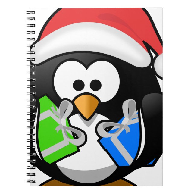 Cuaderno Pingüino con regalos (Frente)