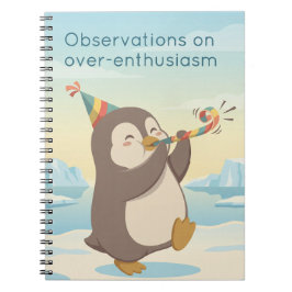 Cuaderno Pingüino de fiesta adorable | Humor seco personali