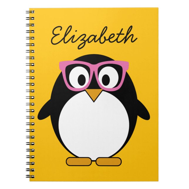 Cuaderno Pingüino del inconformista - rosa lindo del (Frente)
