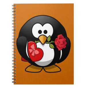 Cuaderno Pingüino feliz del el día de San Valentín