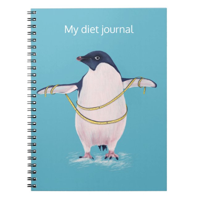 Cuaderno Pingüino Grasa Sobre El Ave Gracioso De La Dieta (Frente)