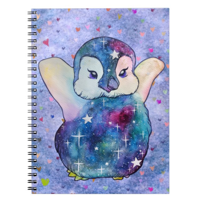 Cuaderno Pingüino llamado Button (Frente)