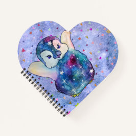 Cuaderno Pingüino llamado Button