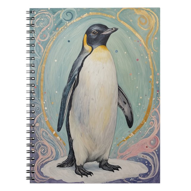 Cuaderno Pingüino Magico Pastel (Frente)