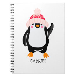 Cuaderno Pingüino Navidades burdos y personalizados en Gorr