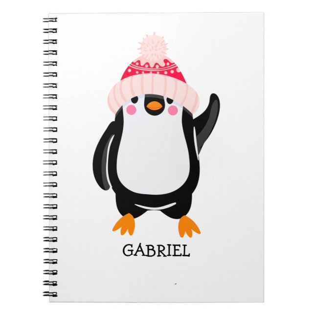 Cuaderno Pingüino Navidades burdos y personalizados en Gorr (Frente)