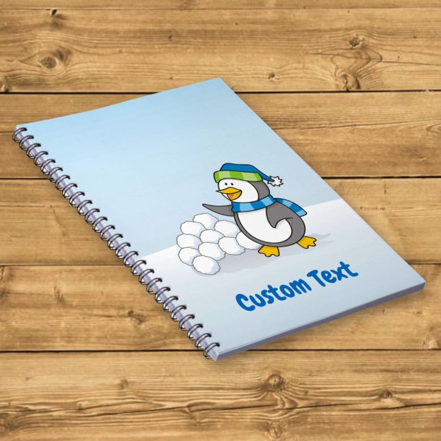 Cuaderno Pinguino pequeño con bolas de nieve que agita (Subido por el creador)