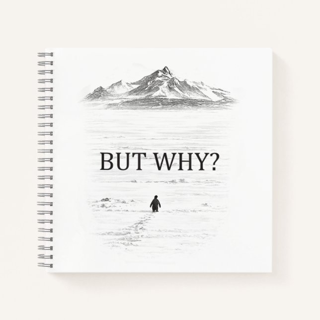 Cuaderno Pingüino Pero Por Qué Montañas  (Anverso)