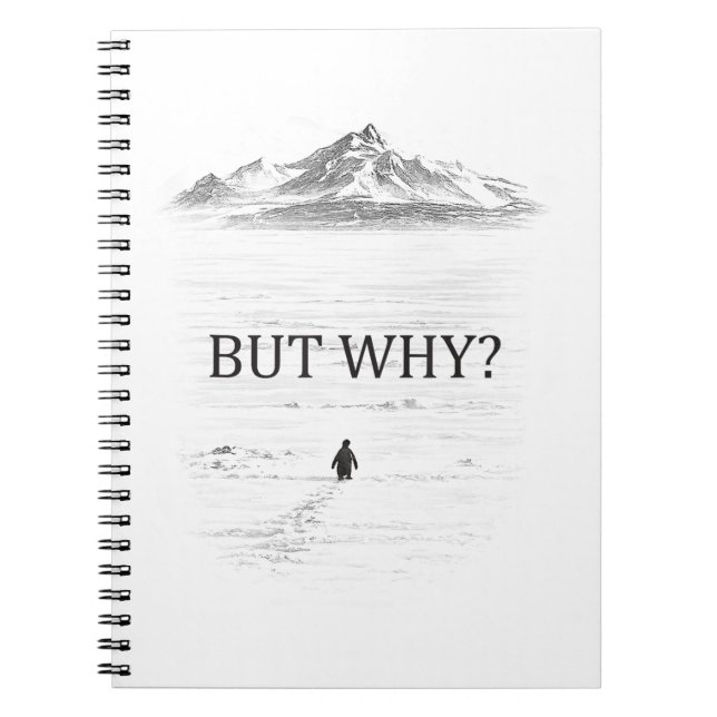 Cuaderno Pingüino Pero Por Qué Montañas  (Frente)