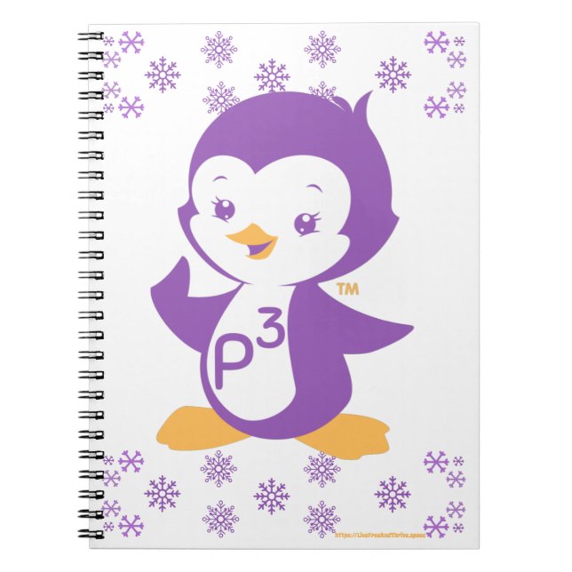 Cuaderno Pingüino púrpura (Frente)
