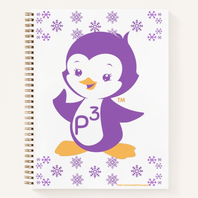 Cuaderno Pingüino púrpura (Anverso)