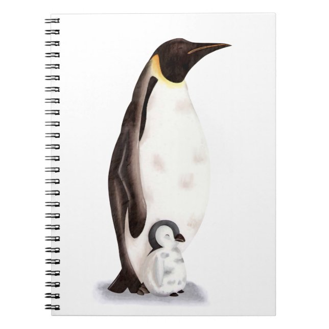 Cuaderno Pingüino y polluelo del emperador cutáneo (Frente)