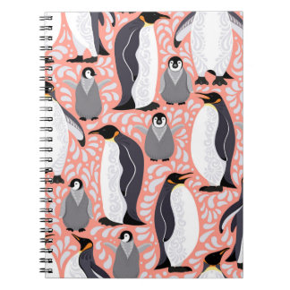 Cuaderno Pingüinos emperadores, costillas, estampado decora
