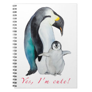 Cuaderno Pingüinos emperadores de acuarela cutánea