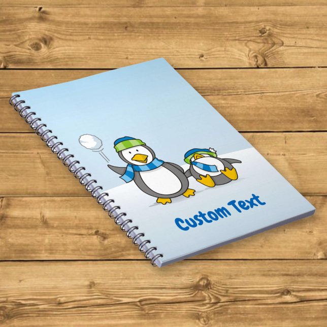 Cuaderno Pingüinos lanzando bolas de nieve (Subido por el creador)