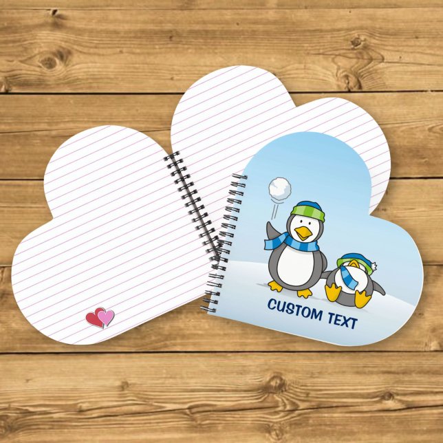 Cuaderno Pingüinos lanzando bolas de nieve (Subido por el creador)