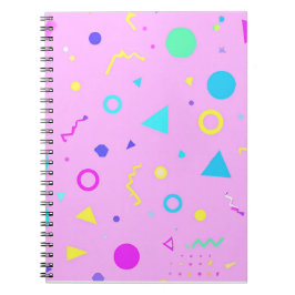 Cuaderno Pink 80s Memphis Geometric Pattern