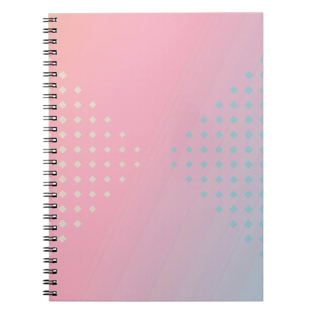 Cuaderno Pink and Blue Ombre Gradient Notebook (Frente)