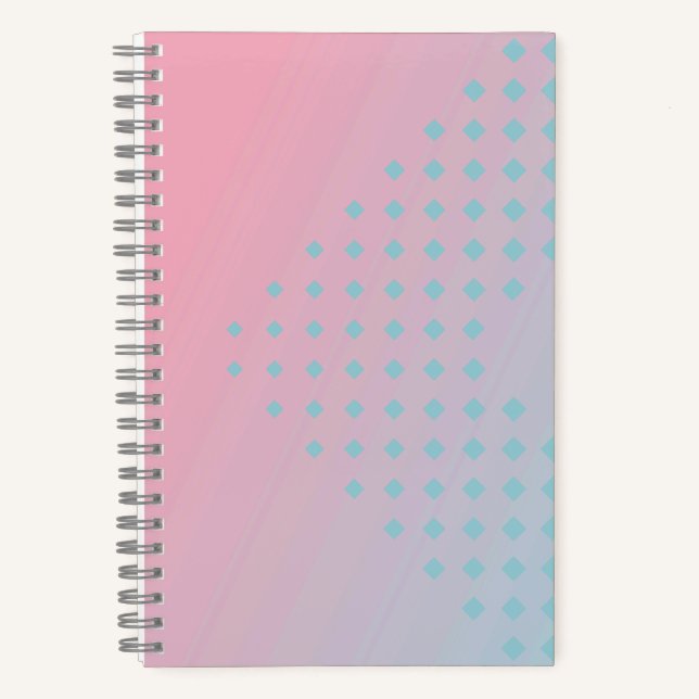 Cuaderno Pink and Blue Ombre Gradient Notebook (Anverso)