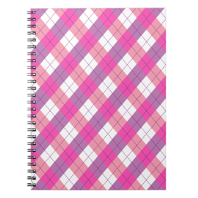 Cuaderno Pink And Purple Argyle (Frente)