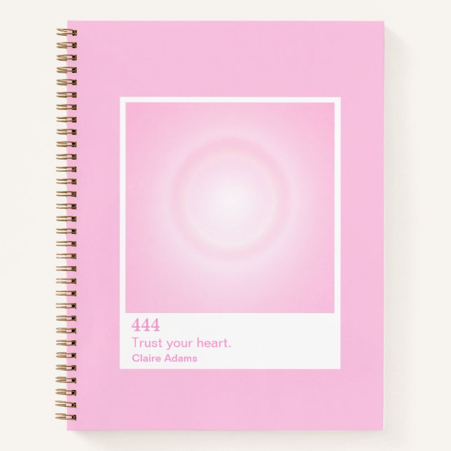 Cuaderno Pink Aura Swatch Angel Number Notebook (Anverso)