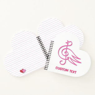 Cuaderno Pink Bird Music