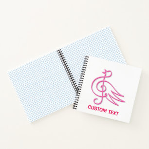 Cuaderno Pink Bird Music