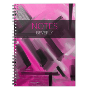 Cuaderno Pink & Black Contemporary Art & Typography